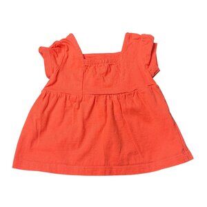 Carters Just One You Baby Girl Coral Ruffle Sleeve Shirt SZ 6M Cute Baby Fashion